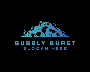 Bubble Cleaning Housekeeping logo design