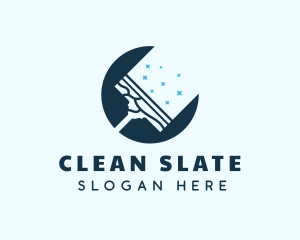 Clean Squeegee Housekeeping logo design