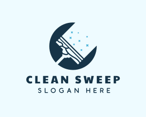 Clean Squeegee Housekeeping logo design