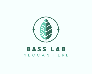 Biotech Agritech Leaf Circuit logo design