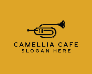 Vintage Trumpet Jazz Music logo design