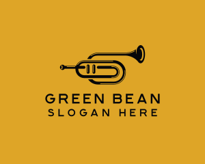 Vintage Trumpet Jazz Music logo design