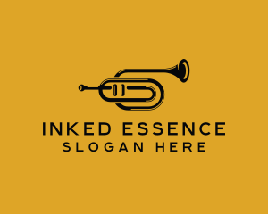 Vintage Trumpet Jazz Music logo design