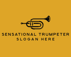 Vintage Trumpet Jazz Music logo design