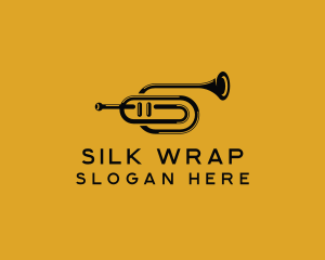 Vintage Trumpet Jazz Music logo design