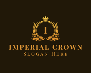 Ornamental Royal Crown Academy logo design