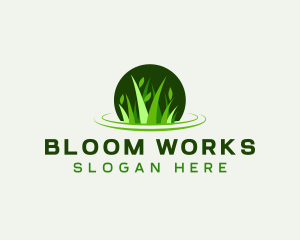 Grass Leaf Gardening logo design