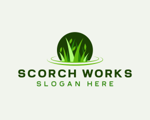 Grass Leaf Gardening logo design