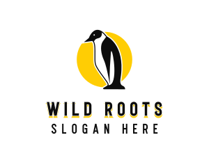 Wild Arctic Penguin logo design