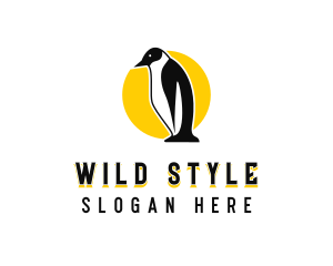 Wild Arctic Penguin logo design