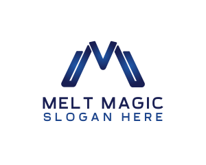 Gradient Blue M logo design