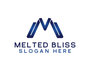 Gradient Blue M logo design