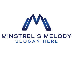 Gradient Blue M logo design