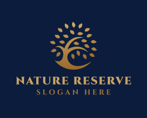 Gold Tree Nature logo design