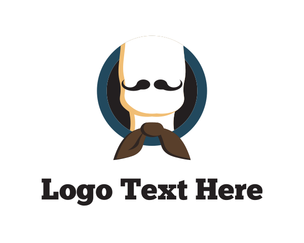 Moustache logo example 4