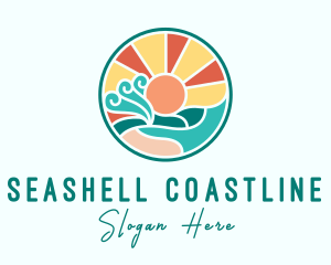 Tropical Summer Beach logo design