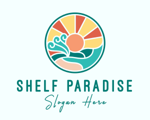 Tropical Summer Beach logo design