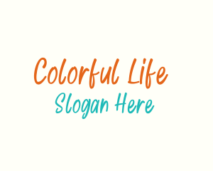 Colorful Nerd Wordmark logo design