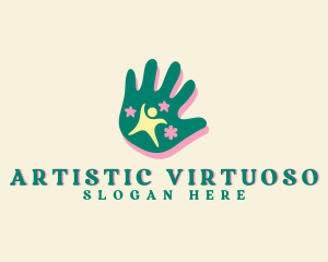 Nursery Creative Hand logo design