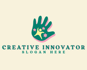 Nursery Creative Hand logo design