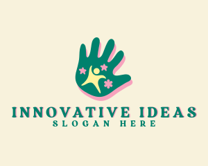 Nursery Creative Hand logo design