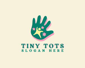 Nursery Creative Hand logo design