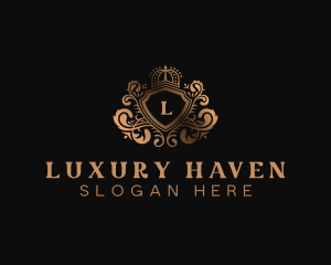 High End Hotel Shield logo design