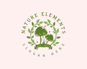 Nature Mushroom Garden logo design