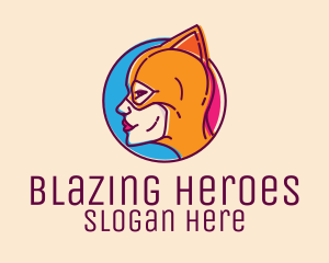 Wrestler Female Superhero logo design