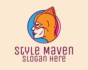 Wrestler Female Superhero logo design