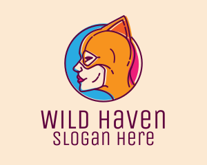 Wrestler Female Superhero logo design