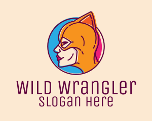 Wrestler Female Superhero logo design