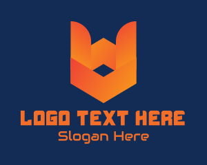 Orange Tech Shield  logo