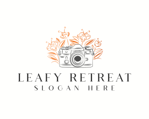 Camera Photography Floral Logo