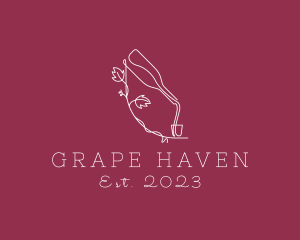 Grape Vine Wine  logo design