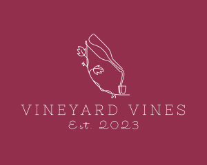 Grape Vine Wine  logo design