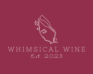 Grape Vine Wine  logo design