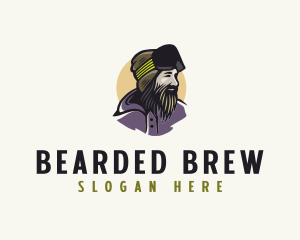 Bearded Man Skier logo