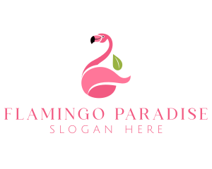Tropical Flamingo Bird logo
