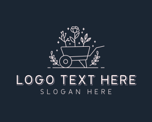 Wheelbarrow Floral Gardener logo