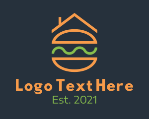 Hamburger - Minimalist Hamburger House logo design