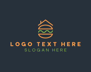 Minimalist Hamburger House logo