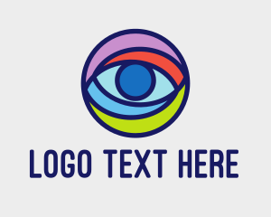 Colorful Digital Eye  logo