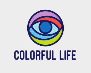 Colorful Digital Eye  logo design