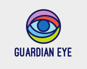 Colorful Digital Eye  logo design