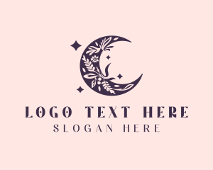 Boho Floral Moon logo