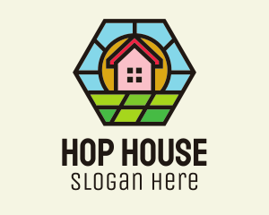 House Landscape Horizon logo design