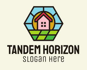 House Landscape Horizon logo design