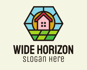 House Landscape Horizon logo design