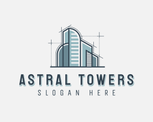 Skyscraper Building Architect logo